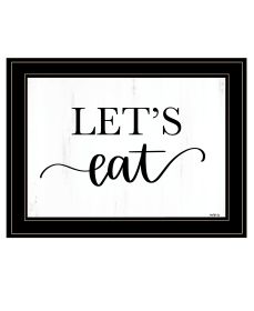 "Lets Eat" by Imperfect Dust, Ready to Hang Framed Print, Black Frame