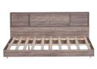 Full Size Daybed Frame with Storage Bookcases,Wood Light Oak