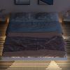 Queen Size Floating Bed with LED Lights Underneath,Modern Queen Size Low Profile Platform Bed with LED Lights,White