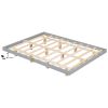 Queen Size Floating Bed with LED Lights Underneath,Modern Queen Size Low Profile Platform Bed with LED Lights,Grey
