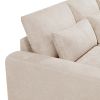 U_Style Modern Large L-Shape Feather Filled Sectional Sofa, Convertible Sofa Couch with Reversible Chaise for Living Room