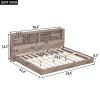 Full Size Daybed Frame with Storage Bookcases,Wood Light Oak