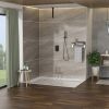 Ceiling Shower Set - 10inch Square Shower Set, Dual Shower Heads, Oil Rubber Bronze