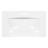 30" Single Bathroom Basin Sink, Vanity Top Only, 3-Faucet Holes, Resin