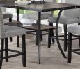 Dining Room Furniture Natural Wooden Rectangular Dining Table 1pc Counter Height Dining Table Only Nailheads and Storage Shelve