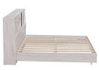 Full Size Daybed Frame with Storage Bookcases,White Oak