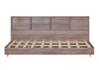 Full Size Daybed Frame with Storage Bookcases,Wood Light Oak