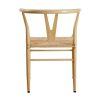 Springwood Wishbone Chair 2 Pack, Metal Base with Black Finish for Indoor